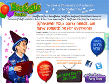 Tablet Screenshot of froggleparties.com